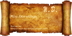 Miu Dorottya névjegykártya